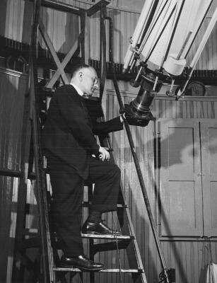 Francis J Heyden, S.J., in the Georgetown Observatory.