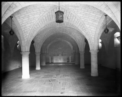 A 1933 photo of Copley Crypt, located inside Copley Hall