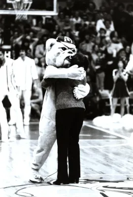 Pearl Bailey and Hoya Mascot