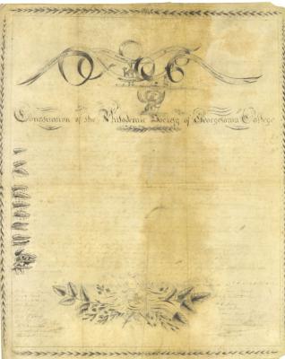 Constitution of the Philodemic Society of Georgetown College, 1832