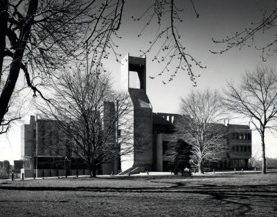 Lauinger Library as seen from Healy lawn