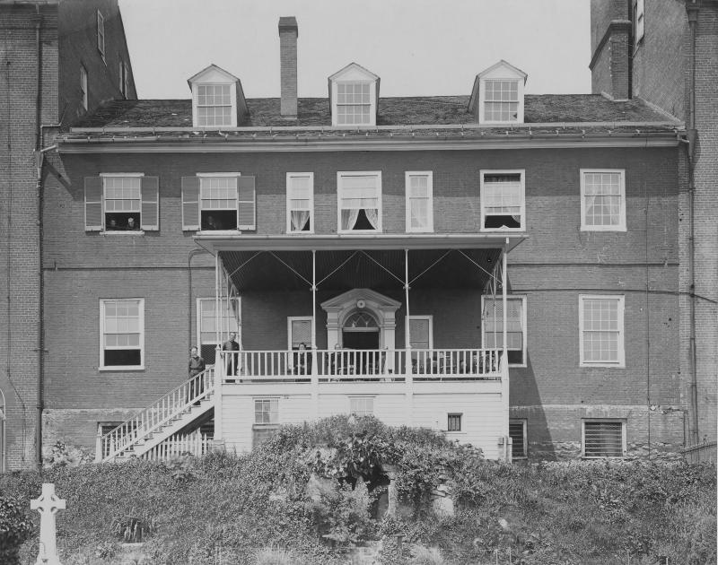 The Carroll Building at Georgetown University, also known as Old South, as viewed from the south side in 1900.