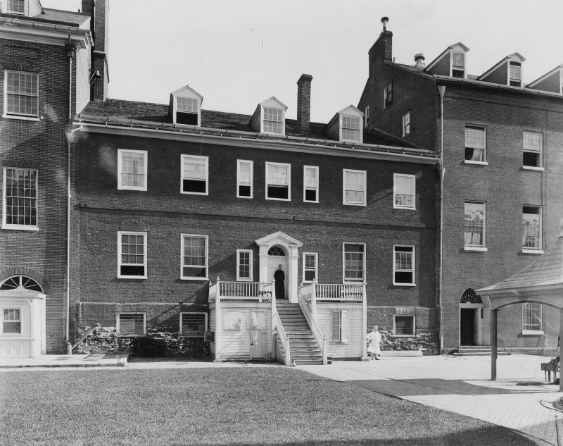 The Carroll Building at Georgetown University, also known as Old South, as viewed from the north side in 1895.