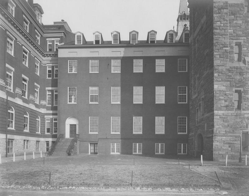 Maguire Hall, pictured from the south side in 1854