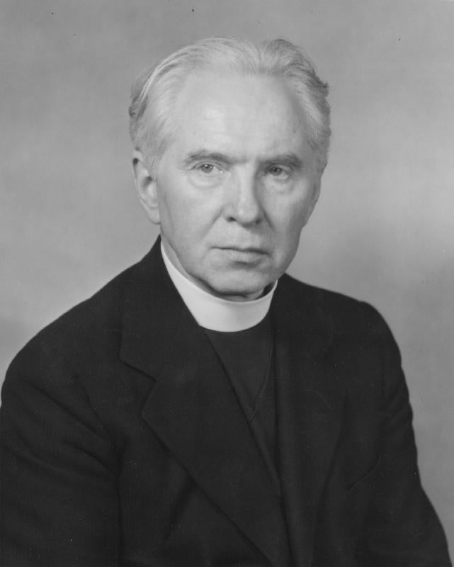 Fr. Edmund Walsh poses for a photo in 1951