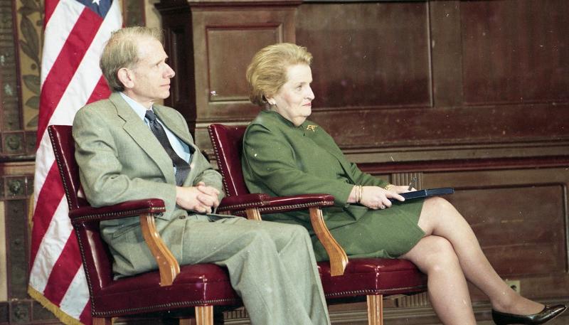 Madeleine Albright on Gaston Hall Stage