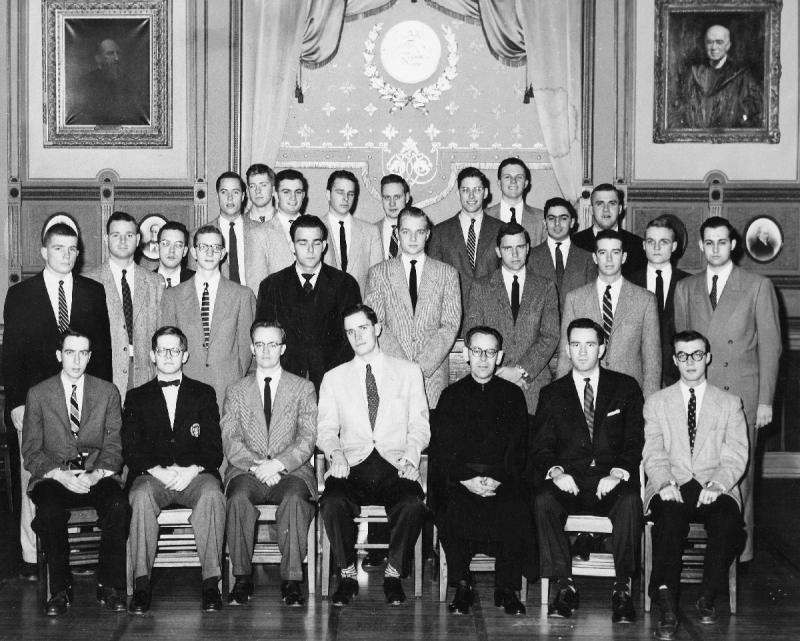 Georgetown University's Philodemic Society in the Philodemic Room,1952