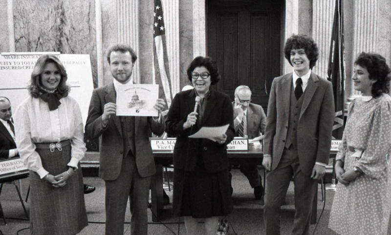 In 1983, the National Credit Union Administration presented a charter to GUASFCU officials in a ceremony at the U.S. Treasury Department.